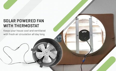 Solar fan with on/off switch