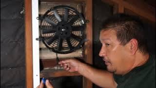 Amtrak Solar's Powerful 50-Watt Plug and Play Solar Attic Fan - Crystalline Panel Cools Garage, Attic, Greenhouse or RV