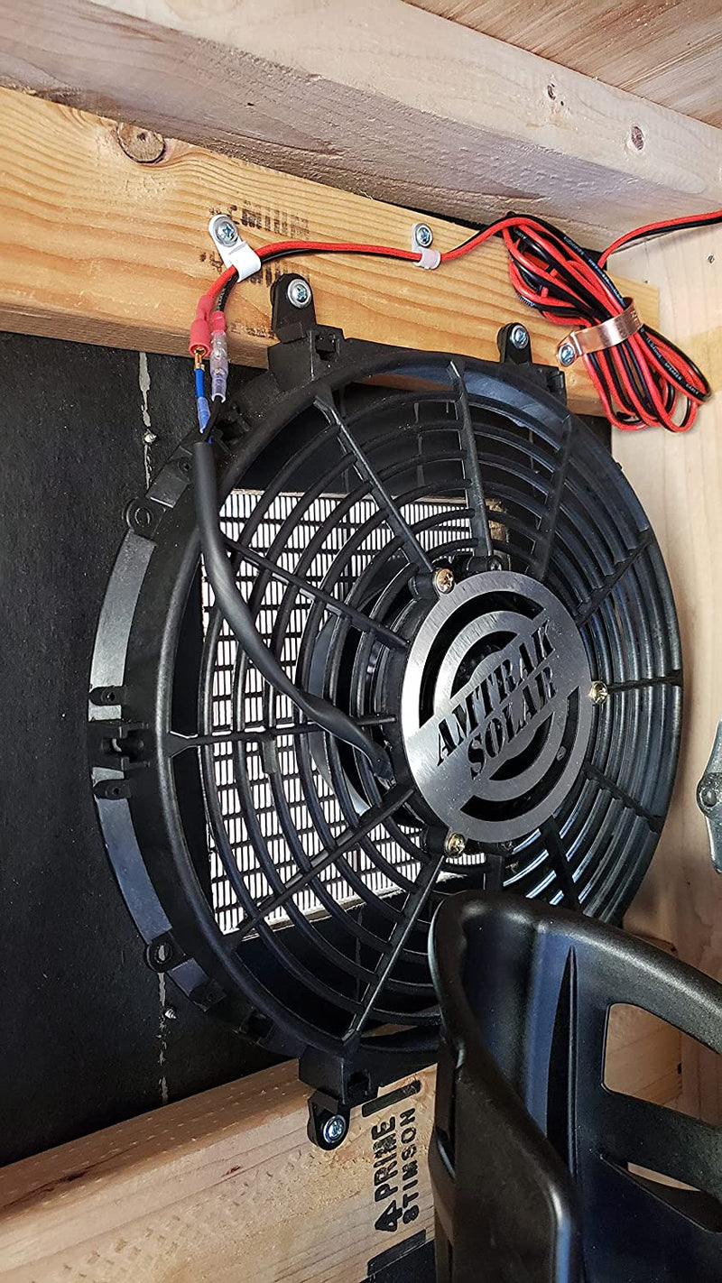 Amtrak Solar Fan Quietly Cools your House Ventilates your house, garage or RV and protects against moisture build-up