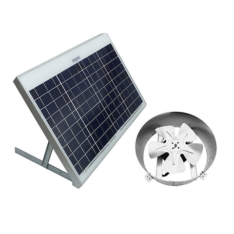 50W Solar Panel with High-Efficiency Attic Fan – Perfect for Gable Ventilation, Garages, and RVs by Amtrak Solar