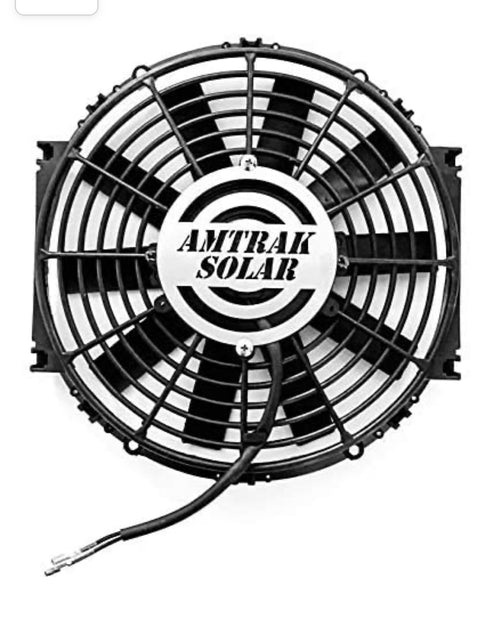 Amtrak Solar's Powerful 50-Watt with 12 inch Solar Attic Fan Quietly Cools and Ventilates your house, garage, Greenhouse, RV or boat and protects against moisture build-up.