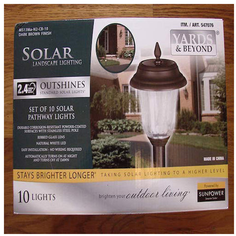 Set of 10 Solar Pathway Lights | Amtrak Solar | www.amtraksolar.com